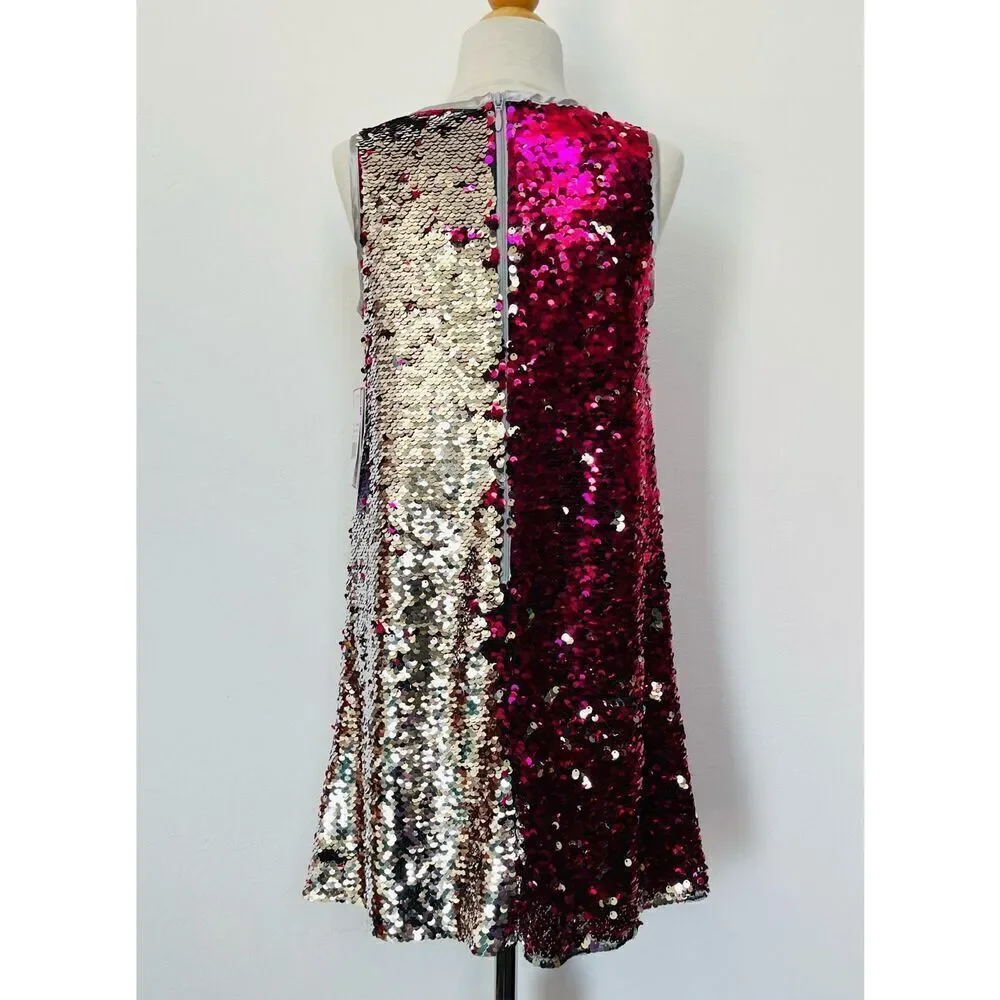 NEW Lavender by Us Angels Girls 7/8 Reversable Sequin Sleeveless Party Dress